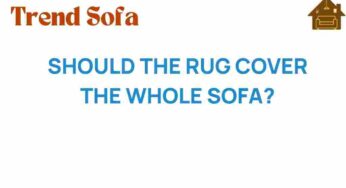 Should the Rug Cover the Whole Sofa? Discover the Best Practices