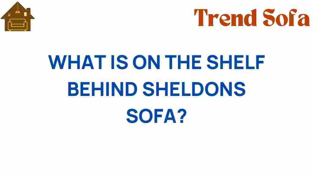 what-is-on-the-shelf-behind-sheldons-sofa