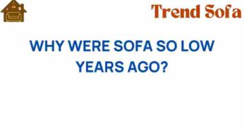 Why Were Sofas So Low in Design and Functionality Years Ago?